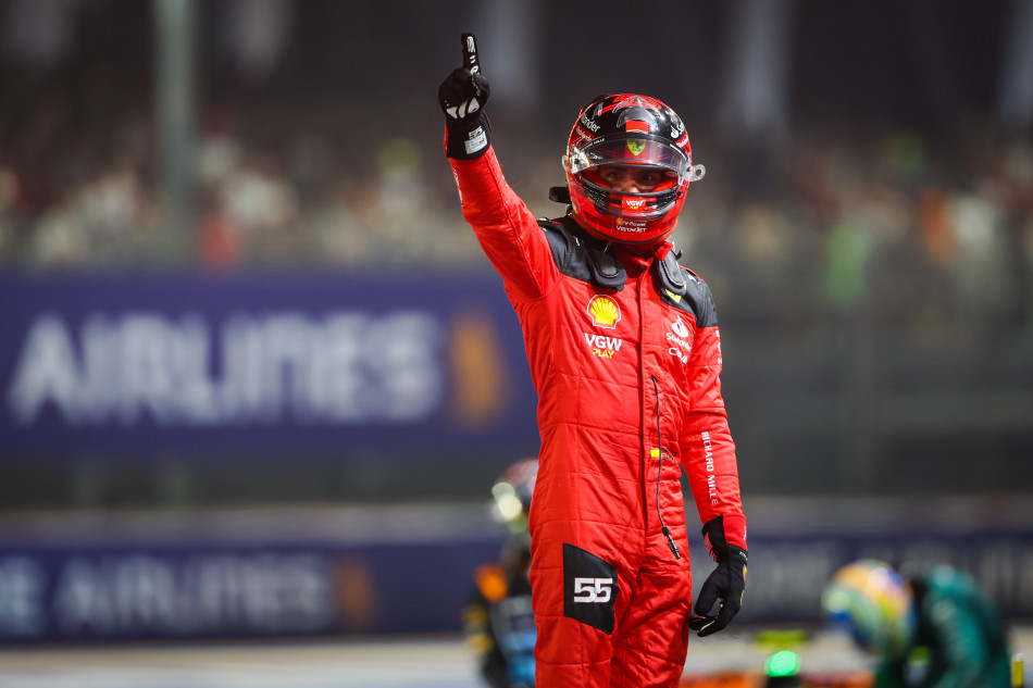 F1 – Sainz Takes Singapore Pole For Ferrari As Red Bulls Fail To Make Q3