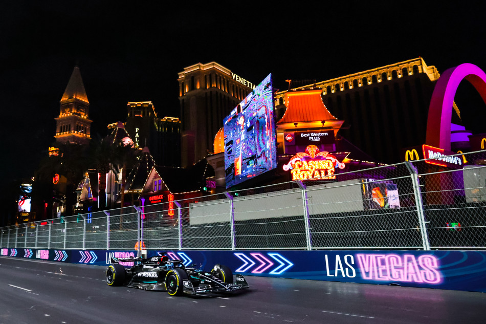 F1 Russell Quickest In Final Practice For Las Vegas Grand Prix