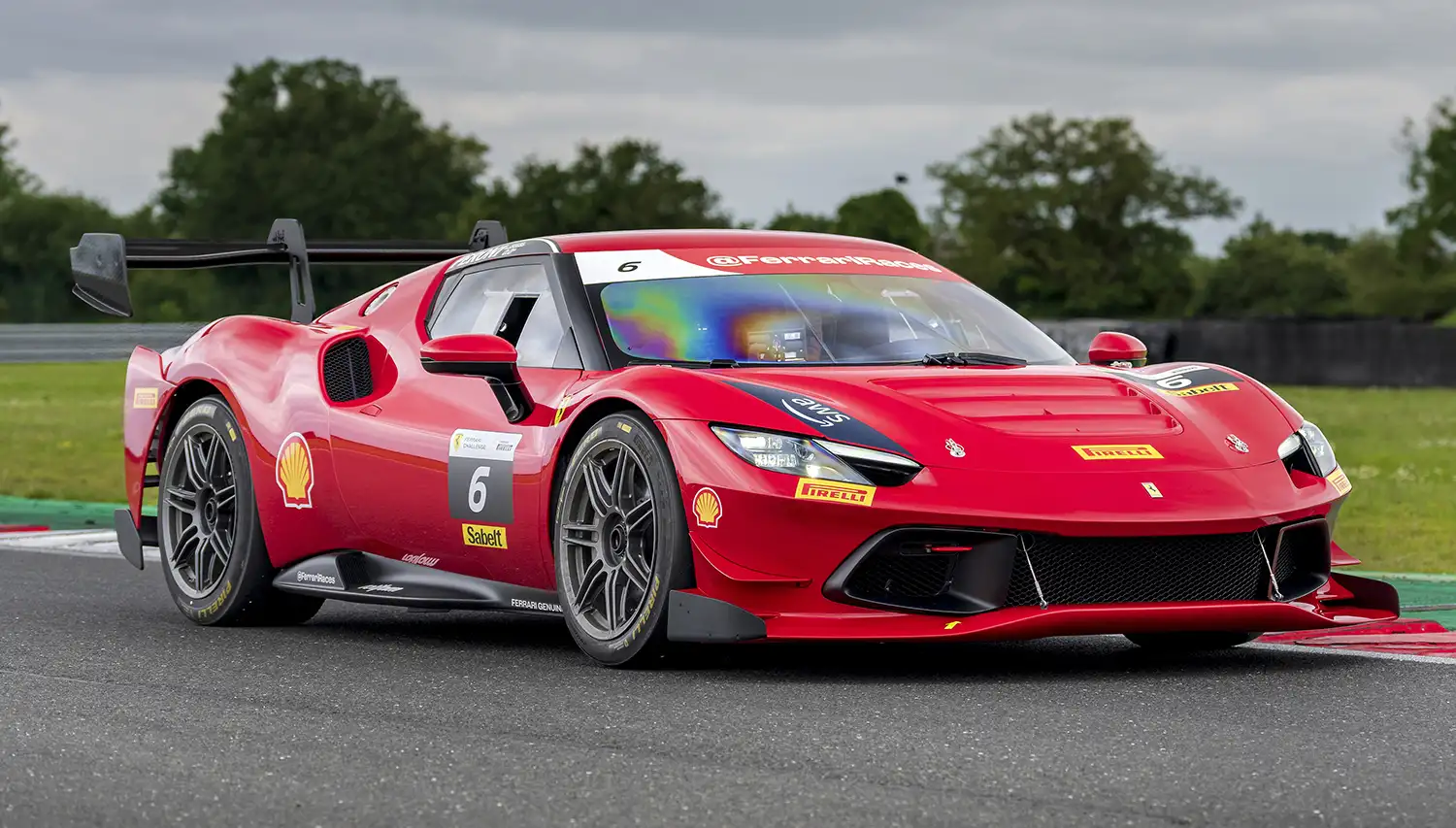 Ferrari 296 Challenge Makes Dynamic UK Debut at Snetterton