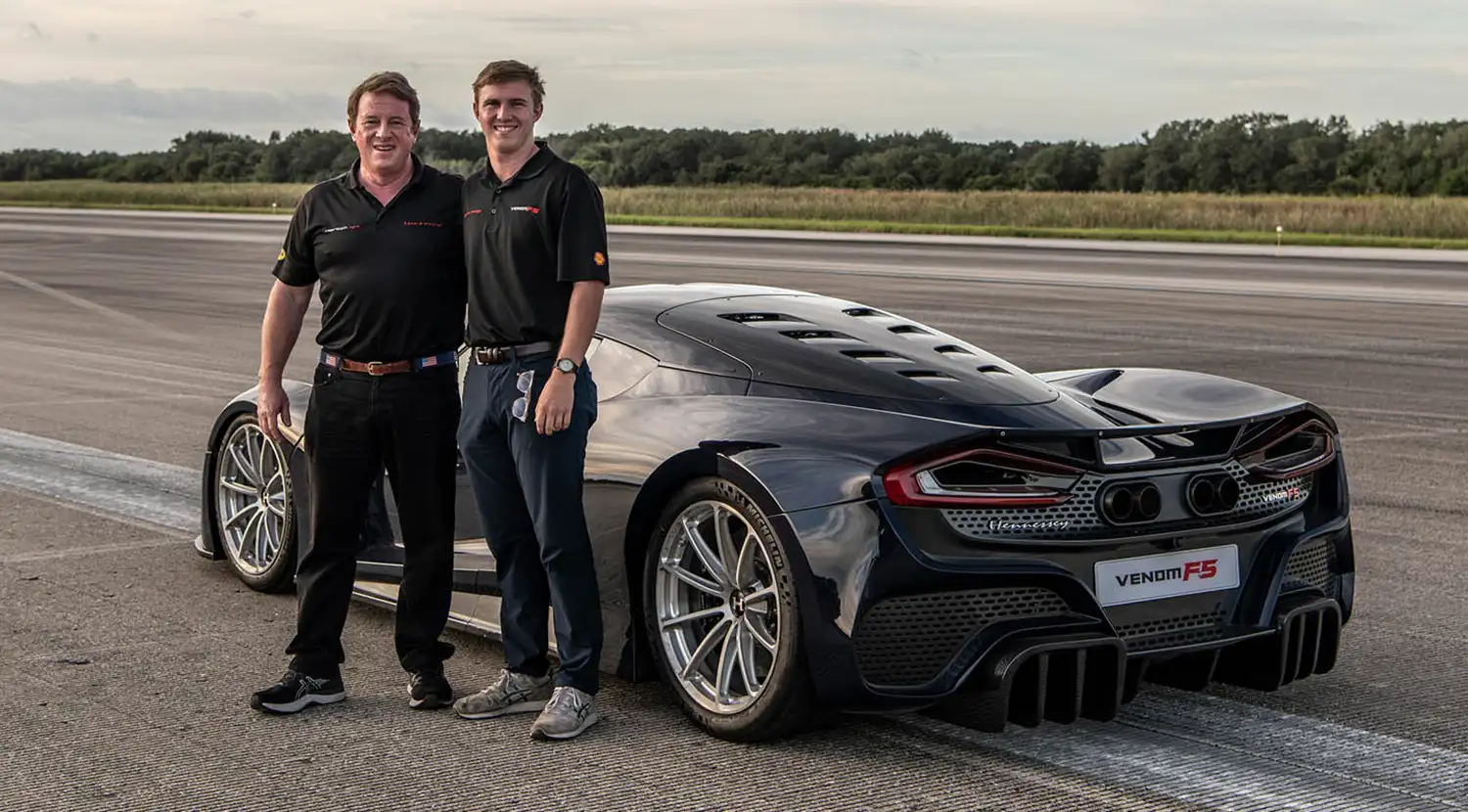 Hennessey Venom F5 Hits 219 mph in Standing Half Mile