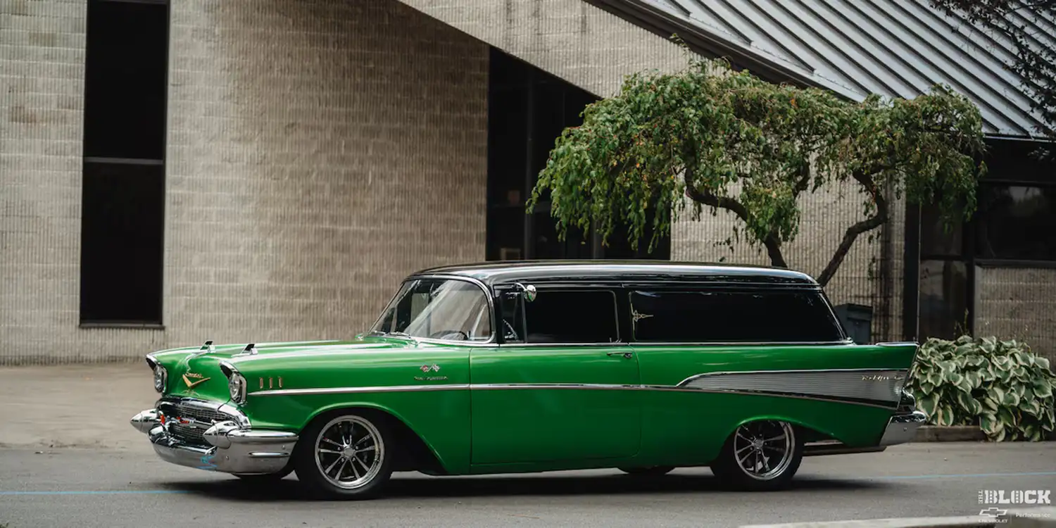 1957 Chevy Sedan Delivery: Synergy Green Beauty with 621 HP ZZ572 Engine