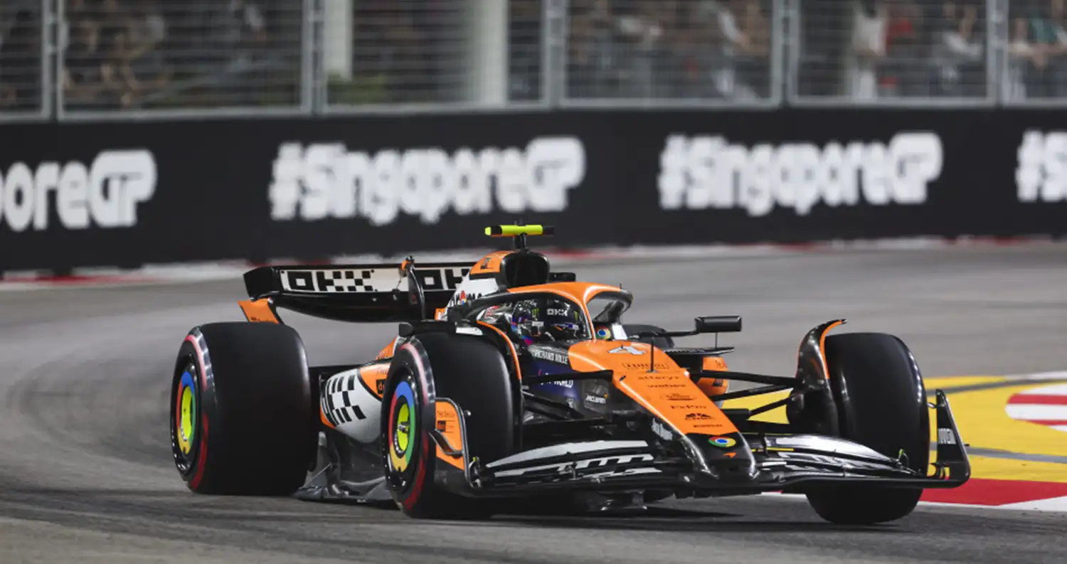 F1 – Norris takes over at the top in Singapore ahead of Leclerc as Russell crashes and Verstappen finishes 15th