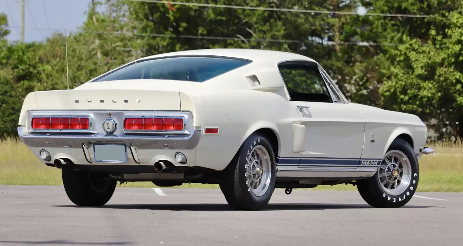 1968 Shelby GT500 Fastback: Power and Precision in Wimbledon White