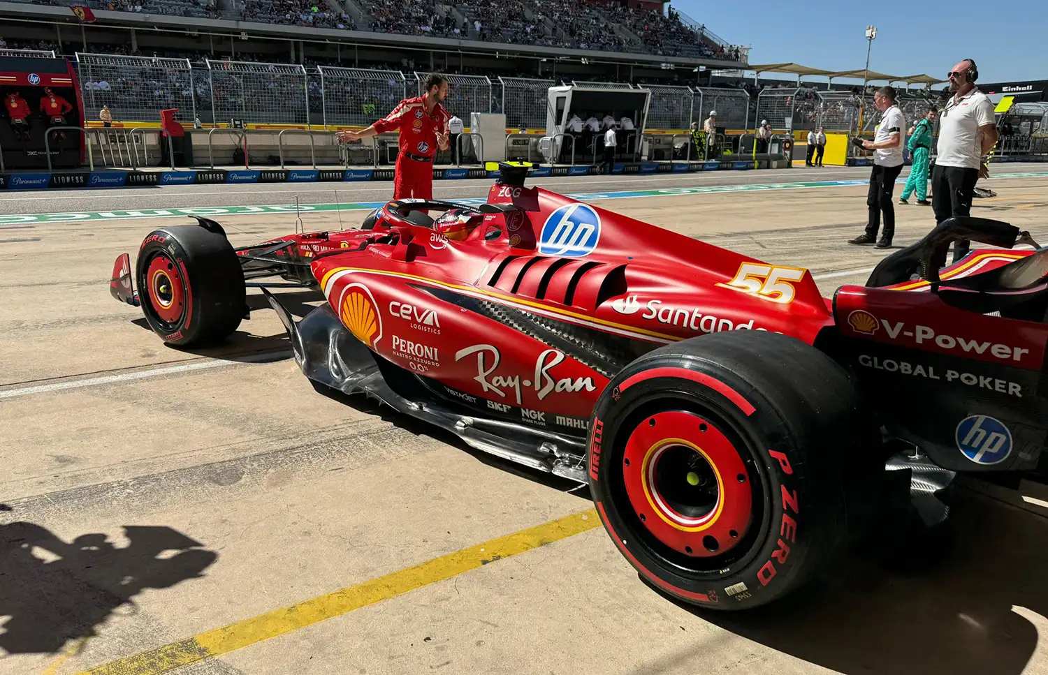 F1 – Leclerc leads Ferrari 1-2 at COTA as Verstappen takes P3 following Norris penalty