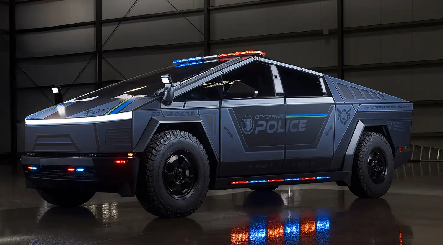 Irvine Police Debut Nation’s First Tesla Cybertruck Patrol Vehicle