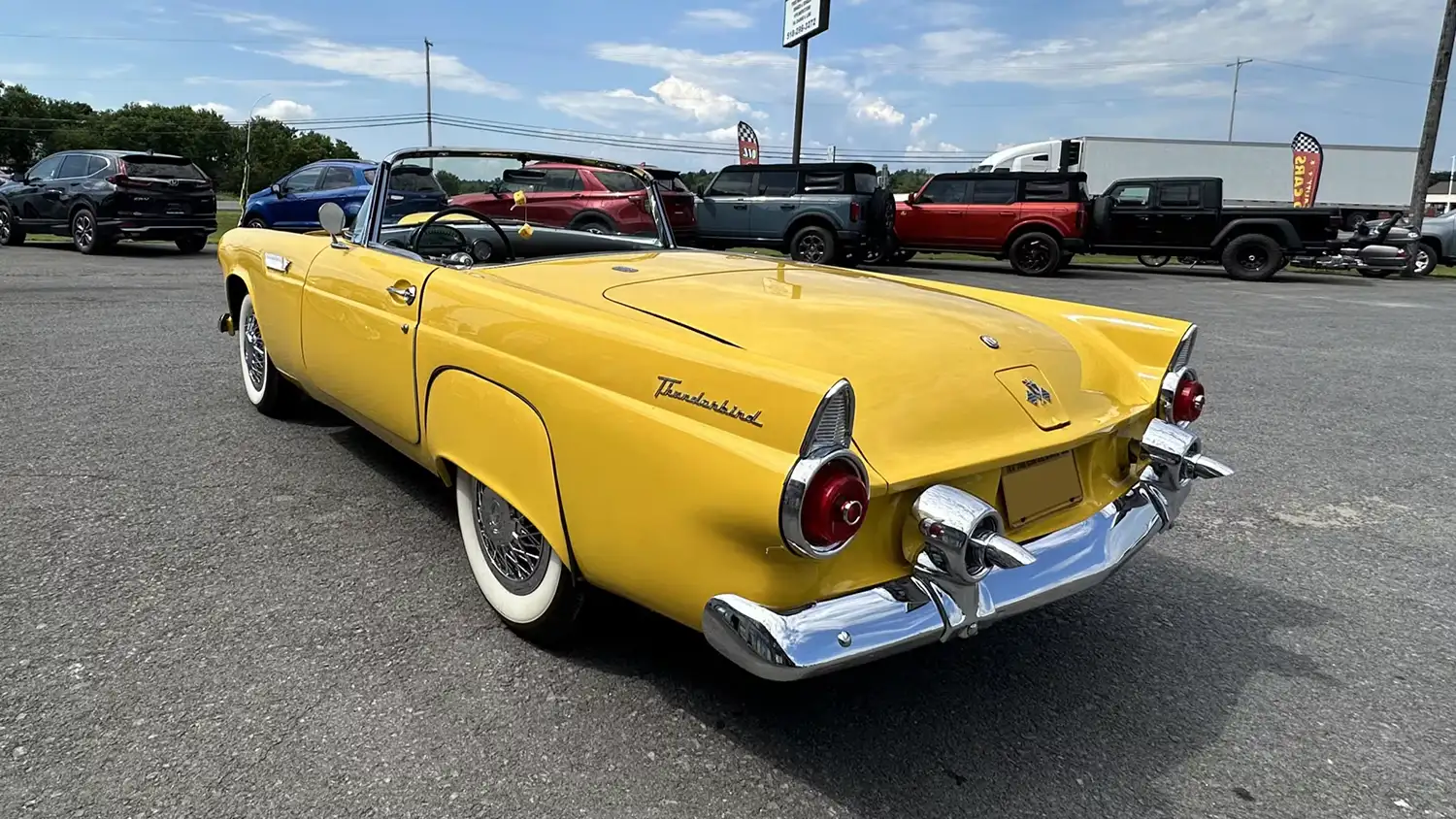 1955 Ford Thunderbird Convertible: The Classic American Icon in Yellow