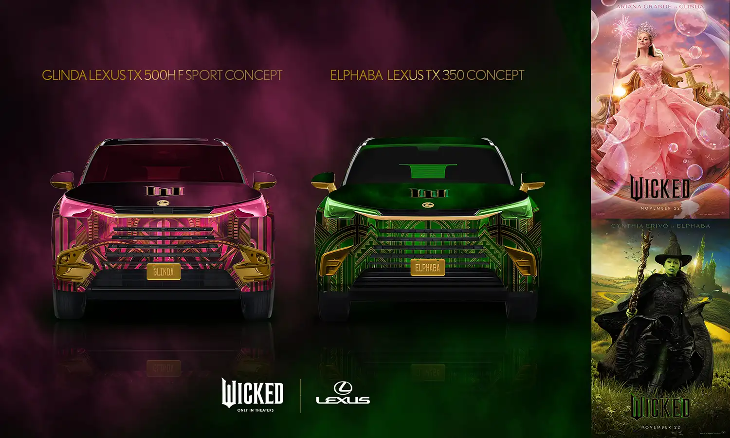 Lexus Unveils Enchanting “Wicked” Vehicles for Universal’s Epic Film