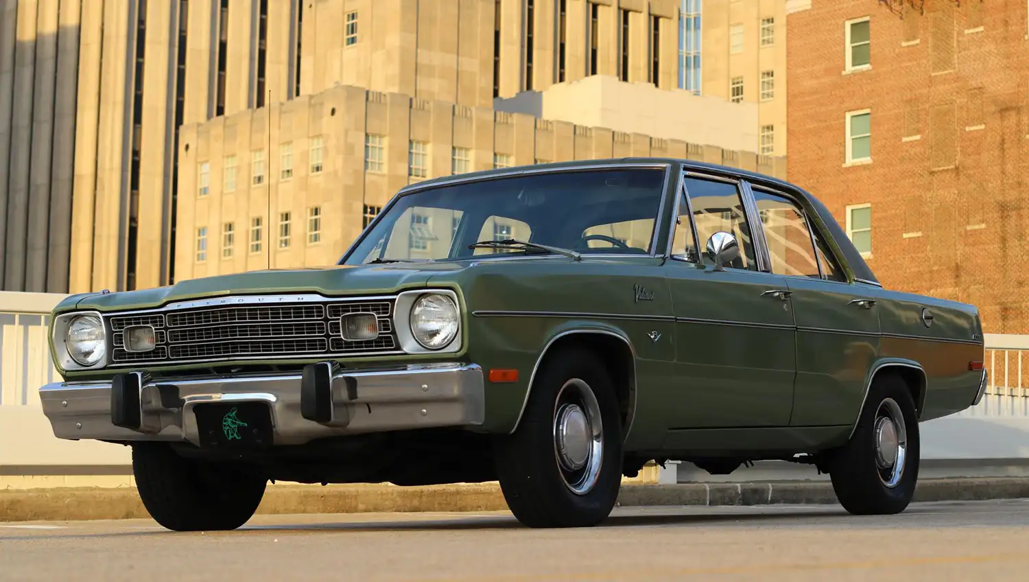 Green Machine: 1973 Plymouth Valiant Sedan