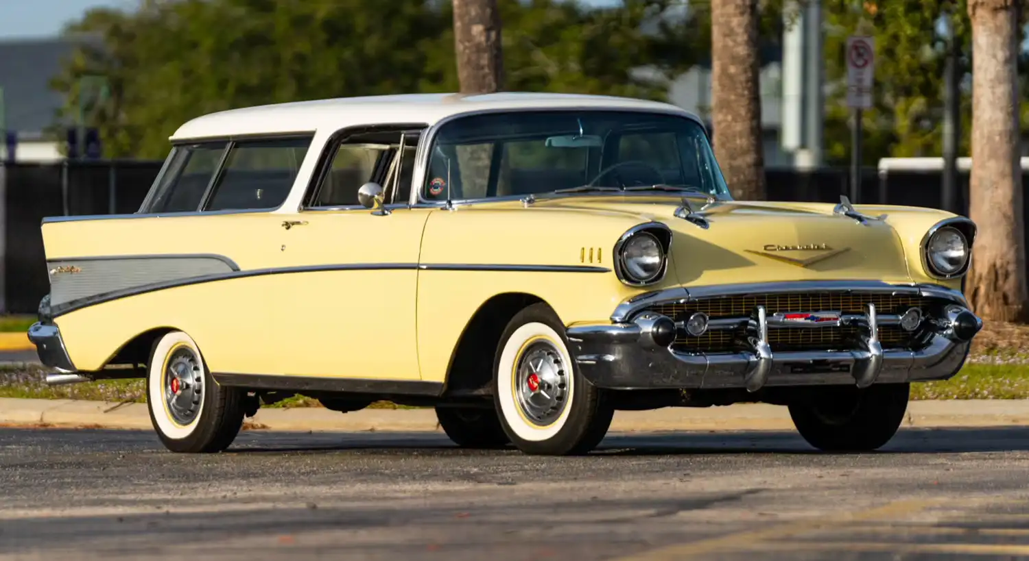 Sunshine State of Mind: A Yellow and White 1957 Nomad