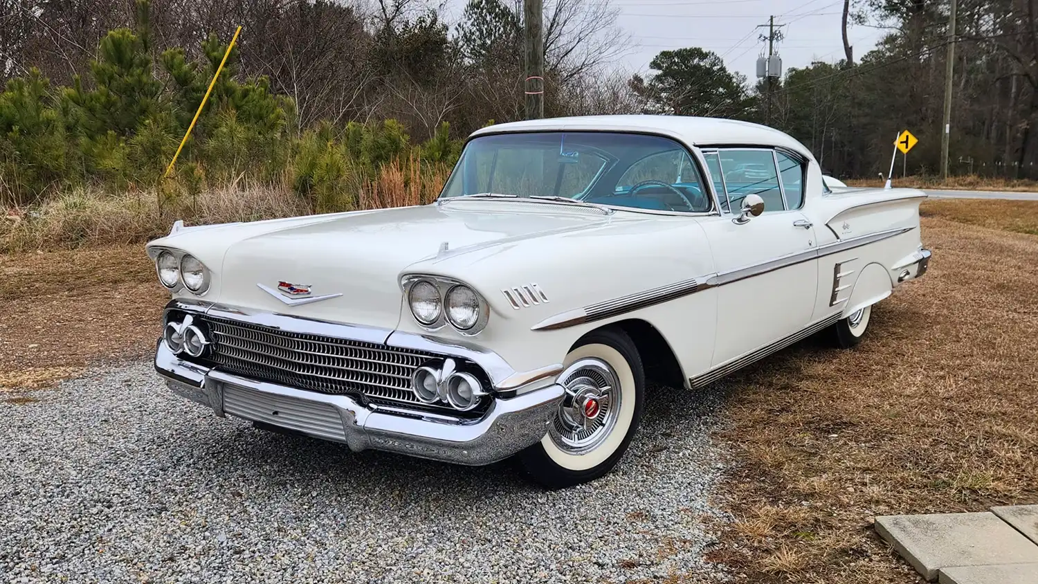 The Belle of the Ball: White Diamond 1958 Chevrolet Impala