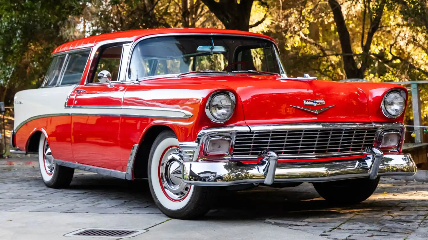 1956 Chevrolet Nomad: A Red and Beige Dream Machine