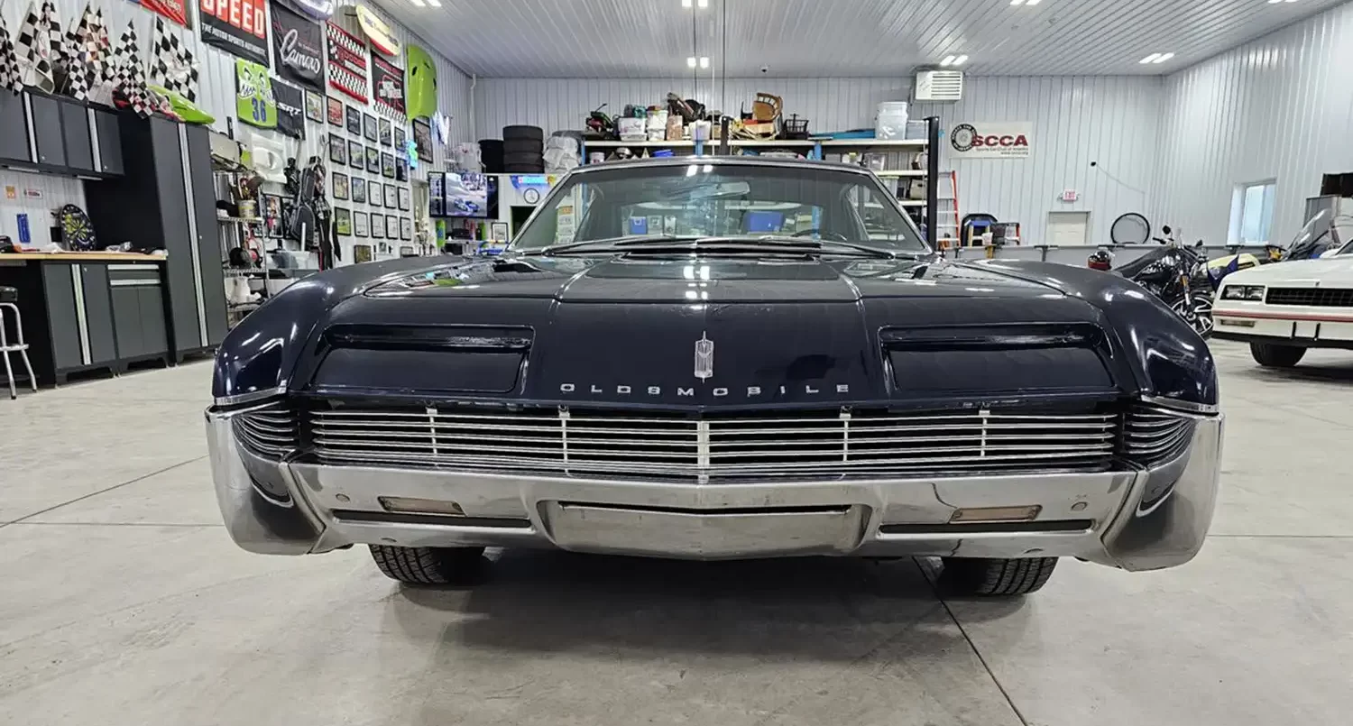 Midnight Majesty: A 1966 Oldsmobile Toronado in Classic Blue