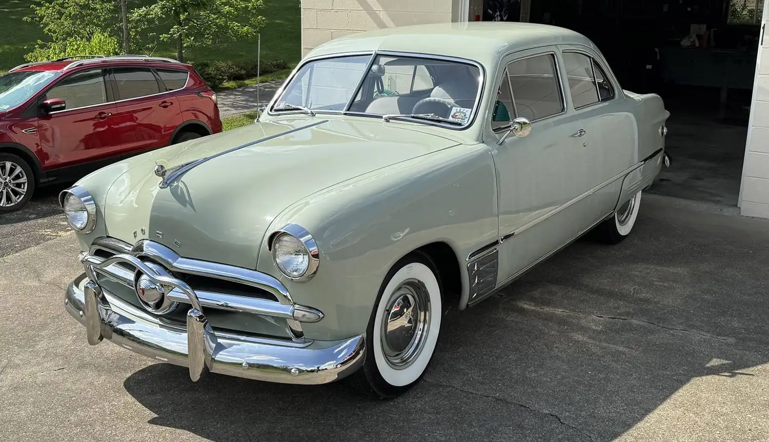 1949 Ford Tudor Custom Sedan: A Seamist Green Stunner with Original Low Mileage