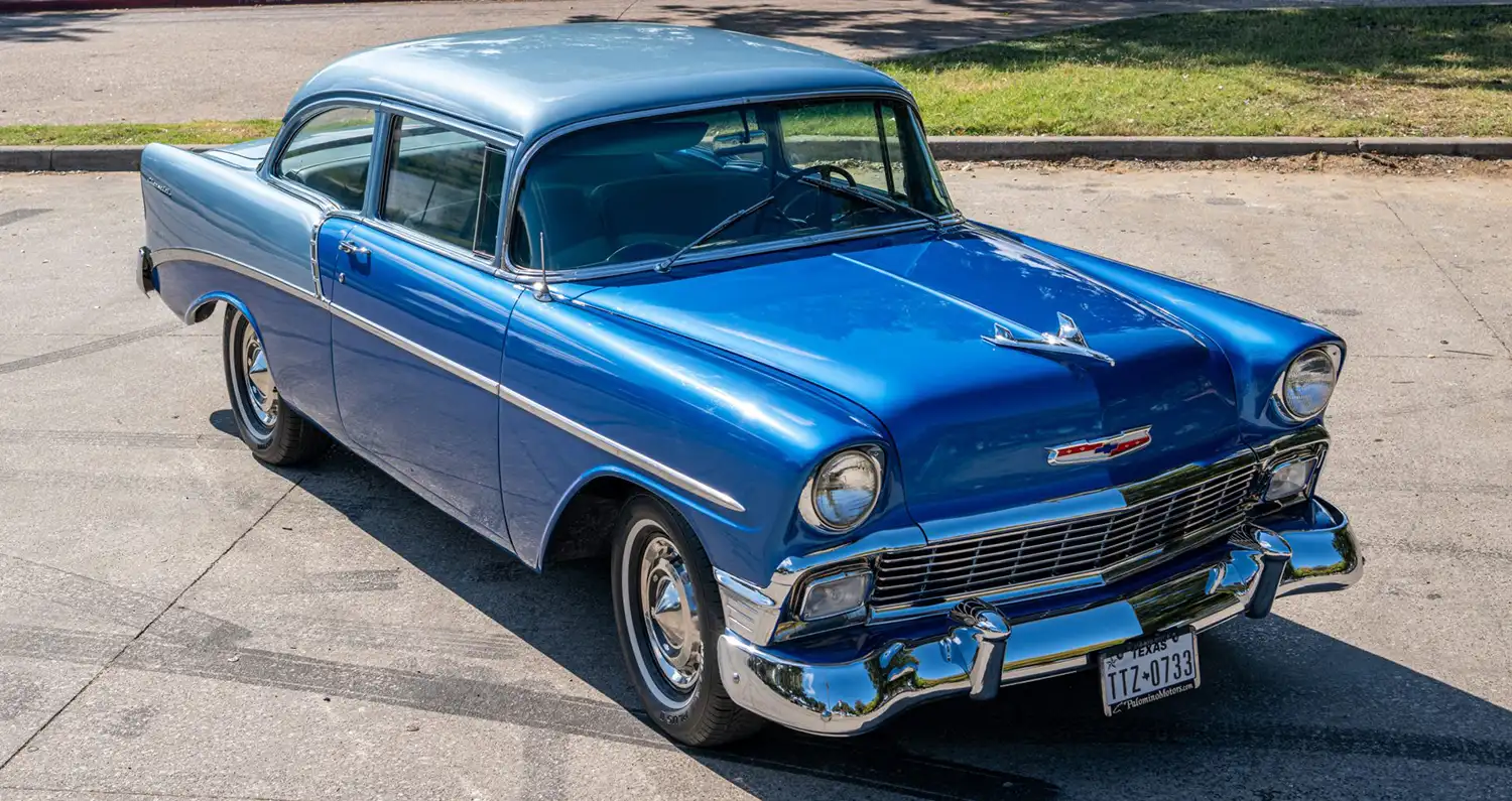 Stunning Two-Tone Blue ’56 Chevy 210 Del Ray: A Classic Beauty