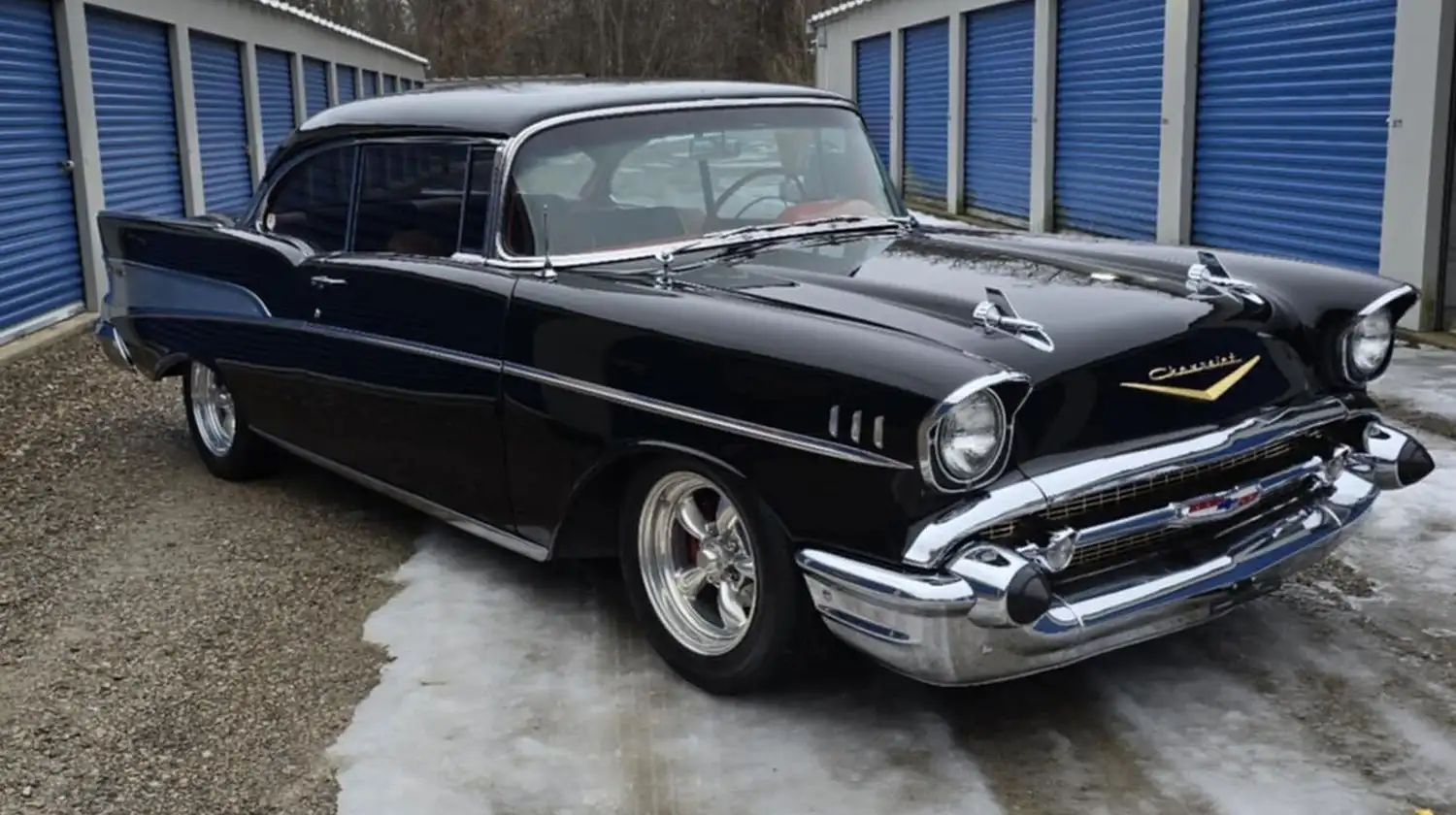 Blacktop Bandit: A 1957 Chevrolet Bel Air Sport Coupe Reimagined