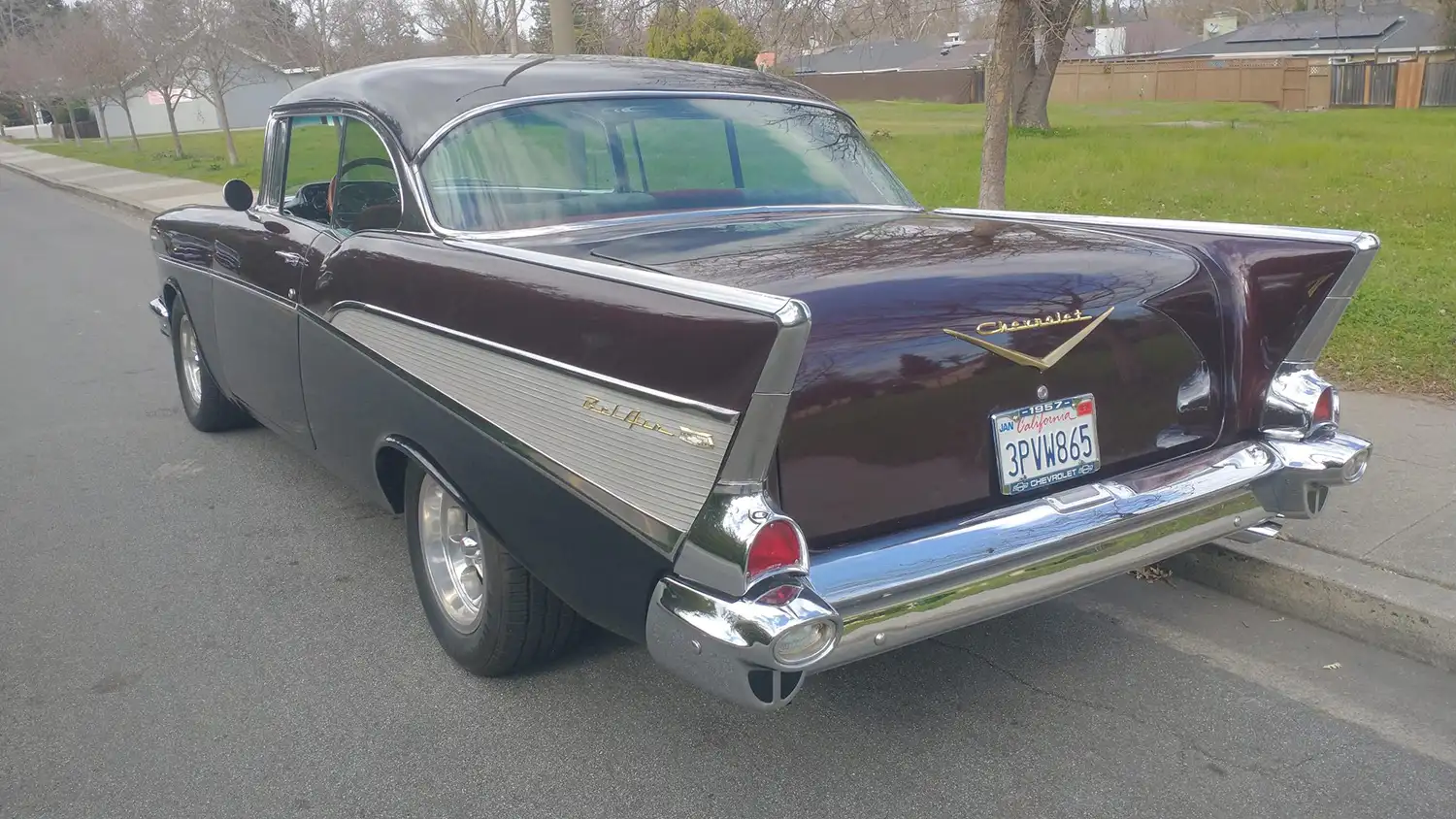 Maroon Majesty: A 1957 Chevrolet Bel Air Legacy