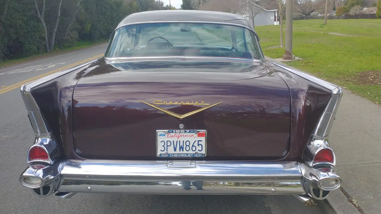 Maroon and Black Magic: A 1957 Chevrolet Bel Air Hardtop with Modern Upgrades