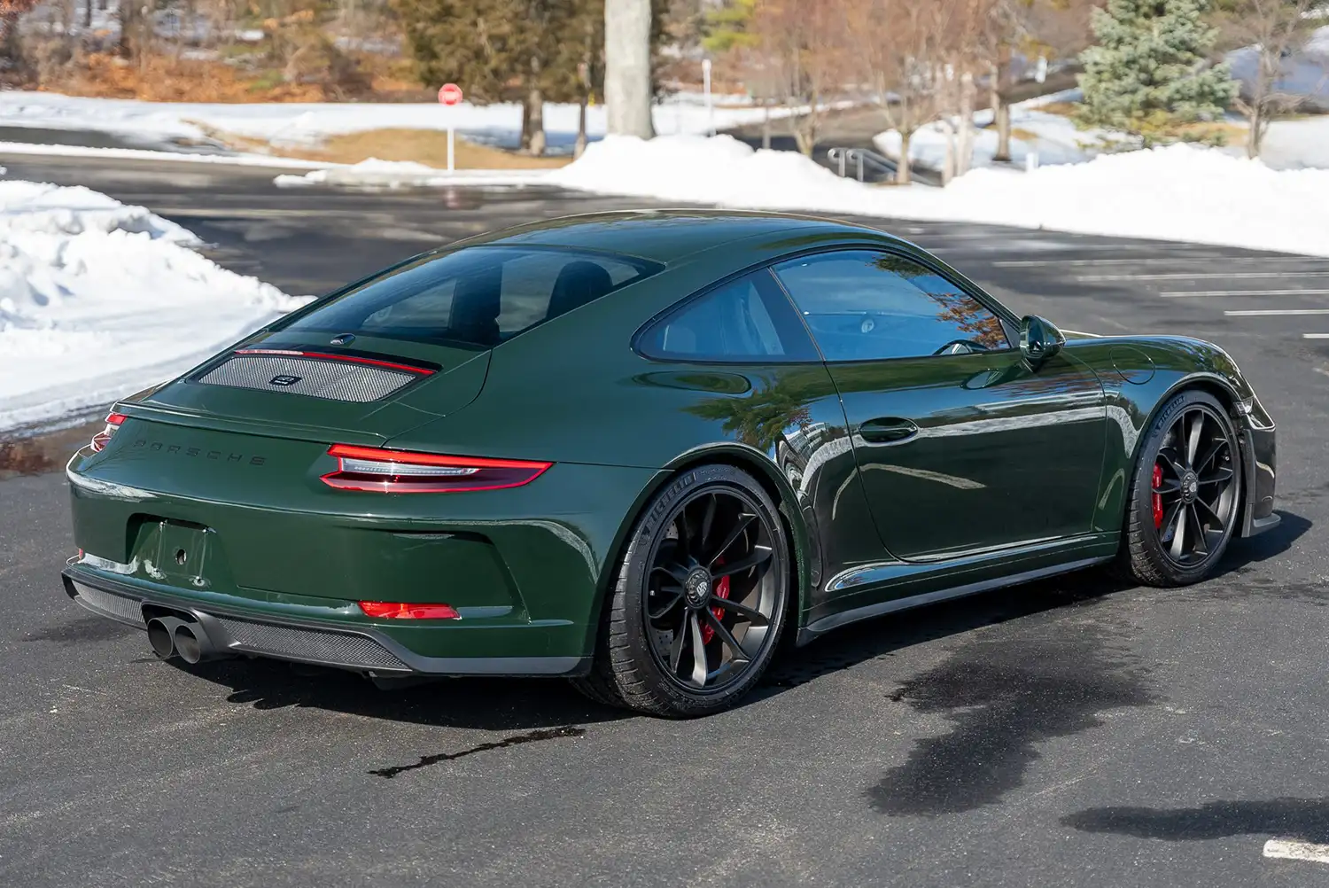 Verdant Velocity: A 2018 Porsche 911 GT3 Touring in Brewster Green