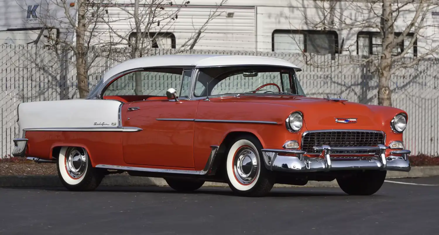 1955 Chevrolet Bel Air Custom Hardtop: Red and Beige Beauty – A Classic Reimagined