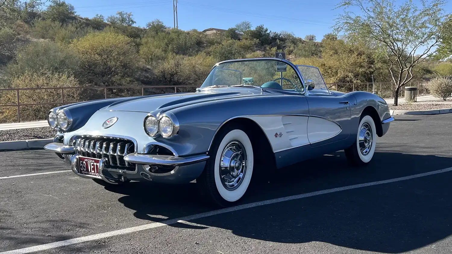 Blue Horizon: A 1959 Chevrolet Corvette Convertible in Frost Blue Splendor