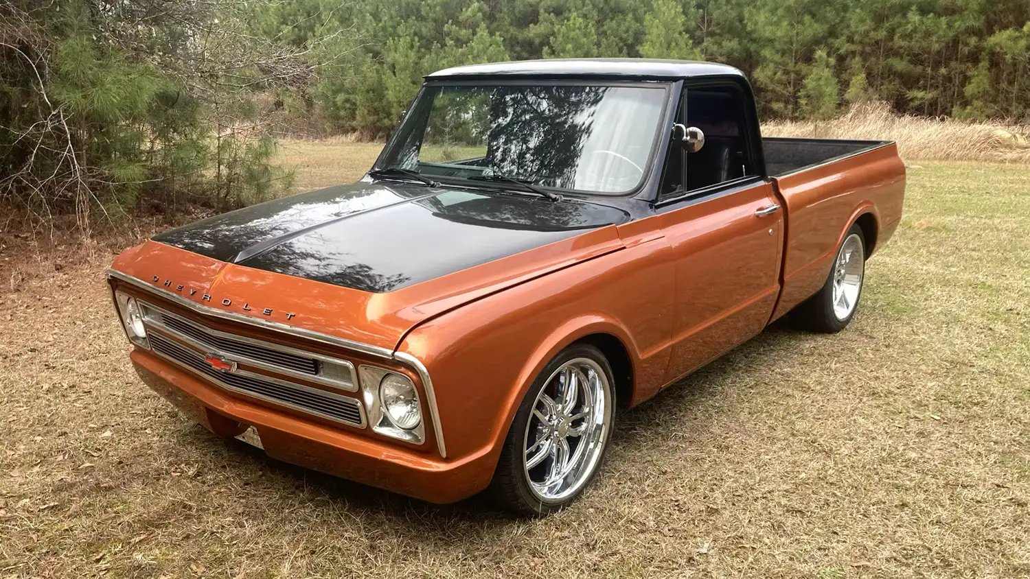 Blaze Runner: A 1968 Chevrolet C10 Pickup’s Fiery Flair