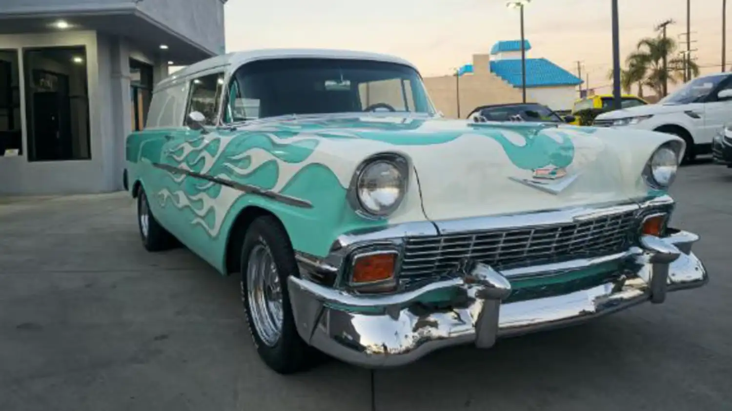 Flame On! This 1956 Chevy 210 Sedan Delivery is Fire