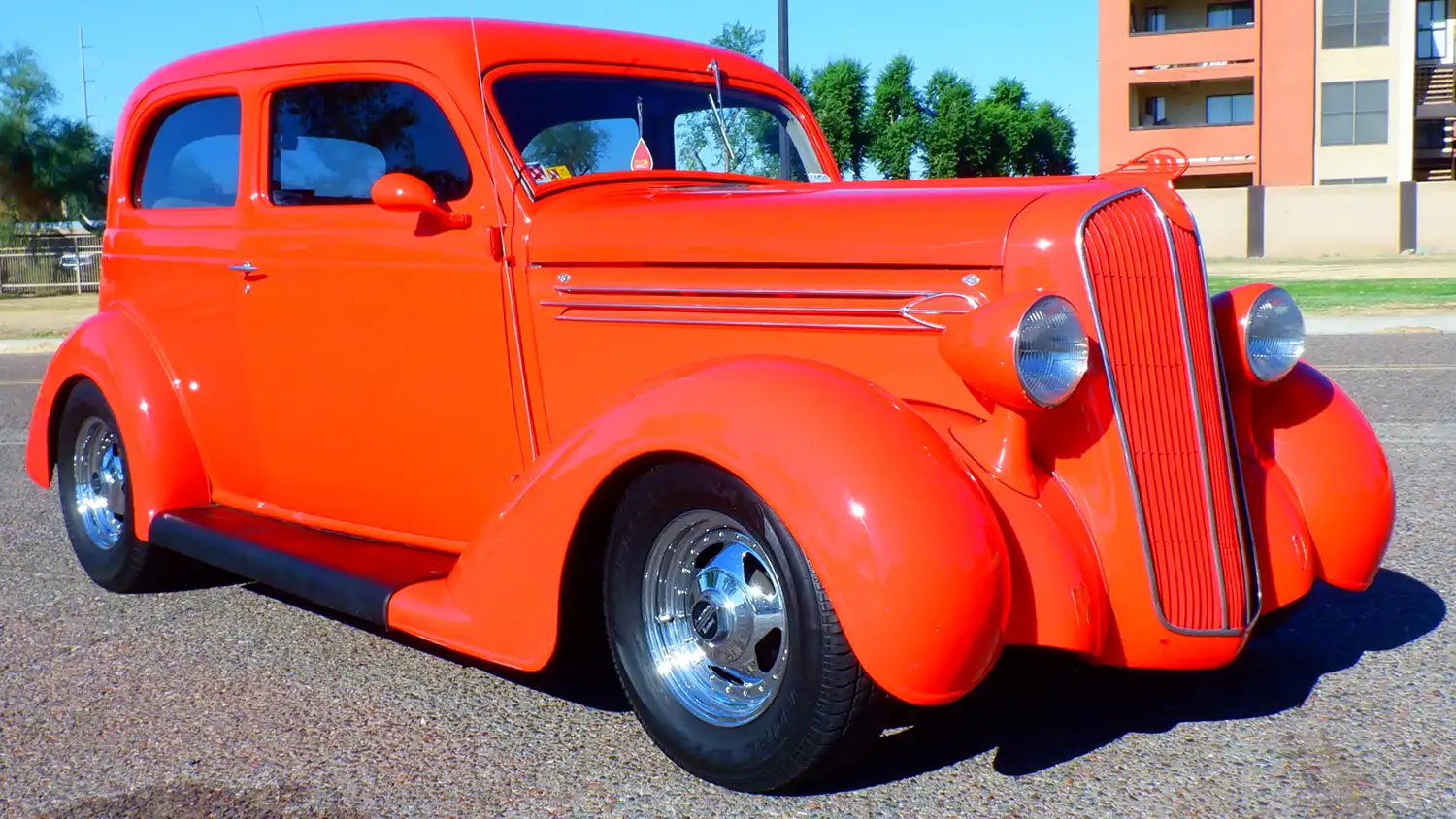 1936 Plymouth Tudor Sedan: Orange Crush – A Classic with Modern Power