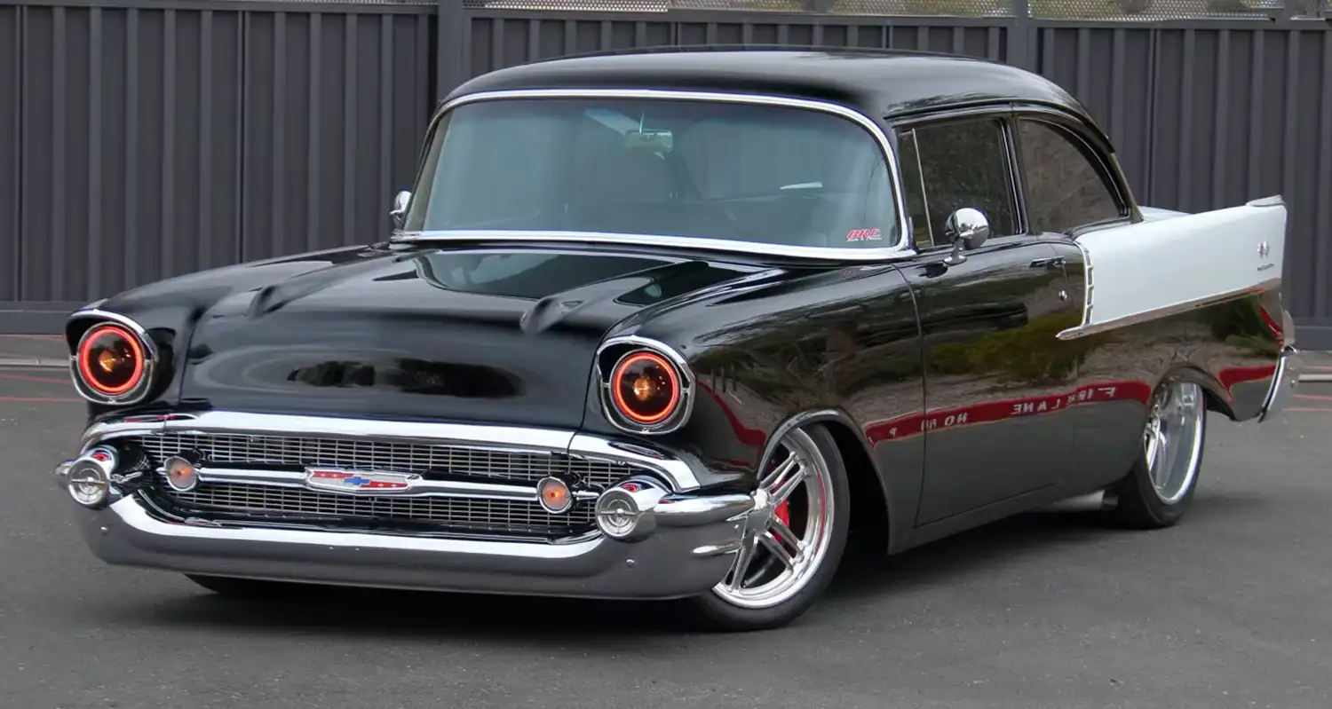 1957 Chevrolet 150 Black Widow Hardtop: 830 HP of Pure Muscle – A Restomod Masterpiece