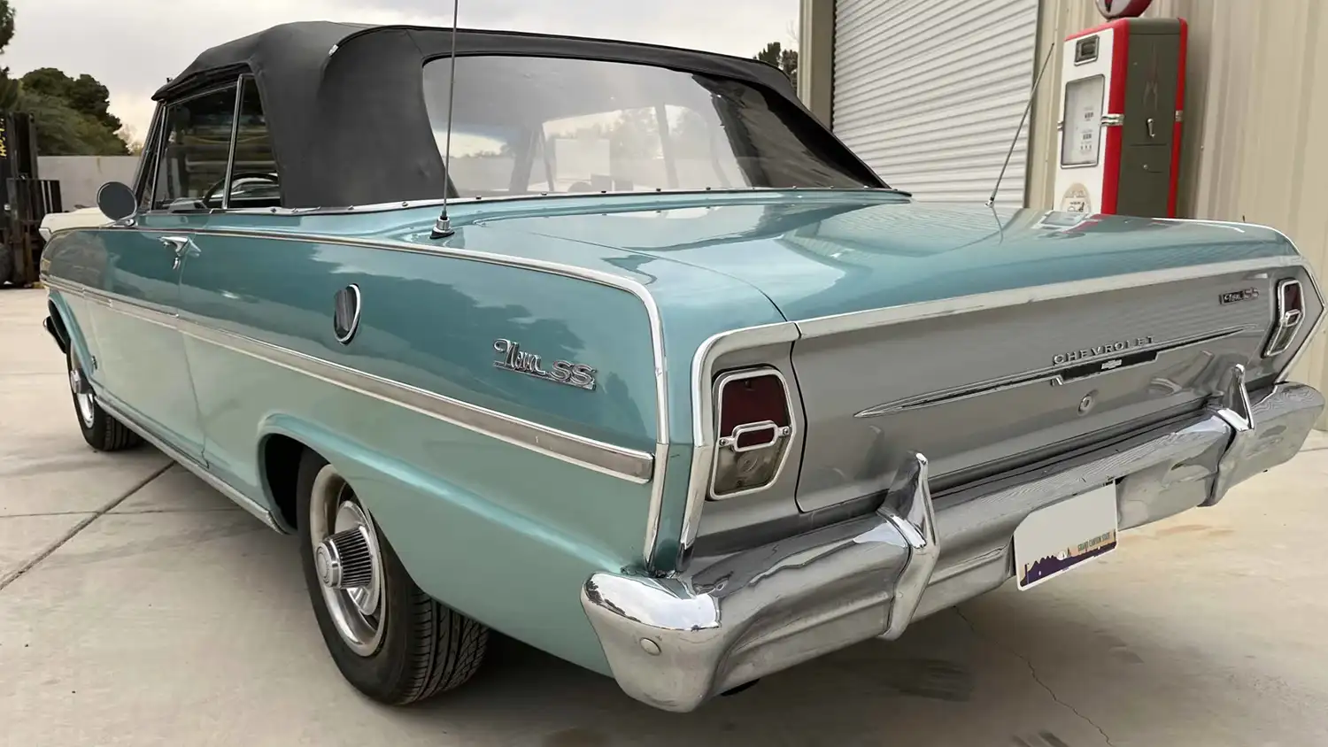 Green Glide: A 1963 Chevrolet Nova SS Convertible’s V8 Transformation