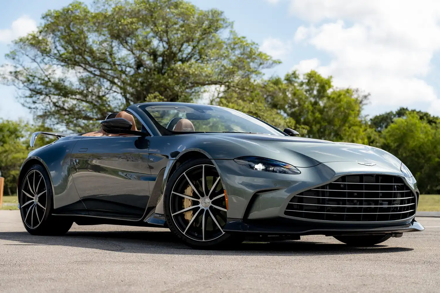 Verdant Velocity: A 2023 Aston Martin V12 Vantage Roadster Unleashed