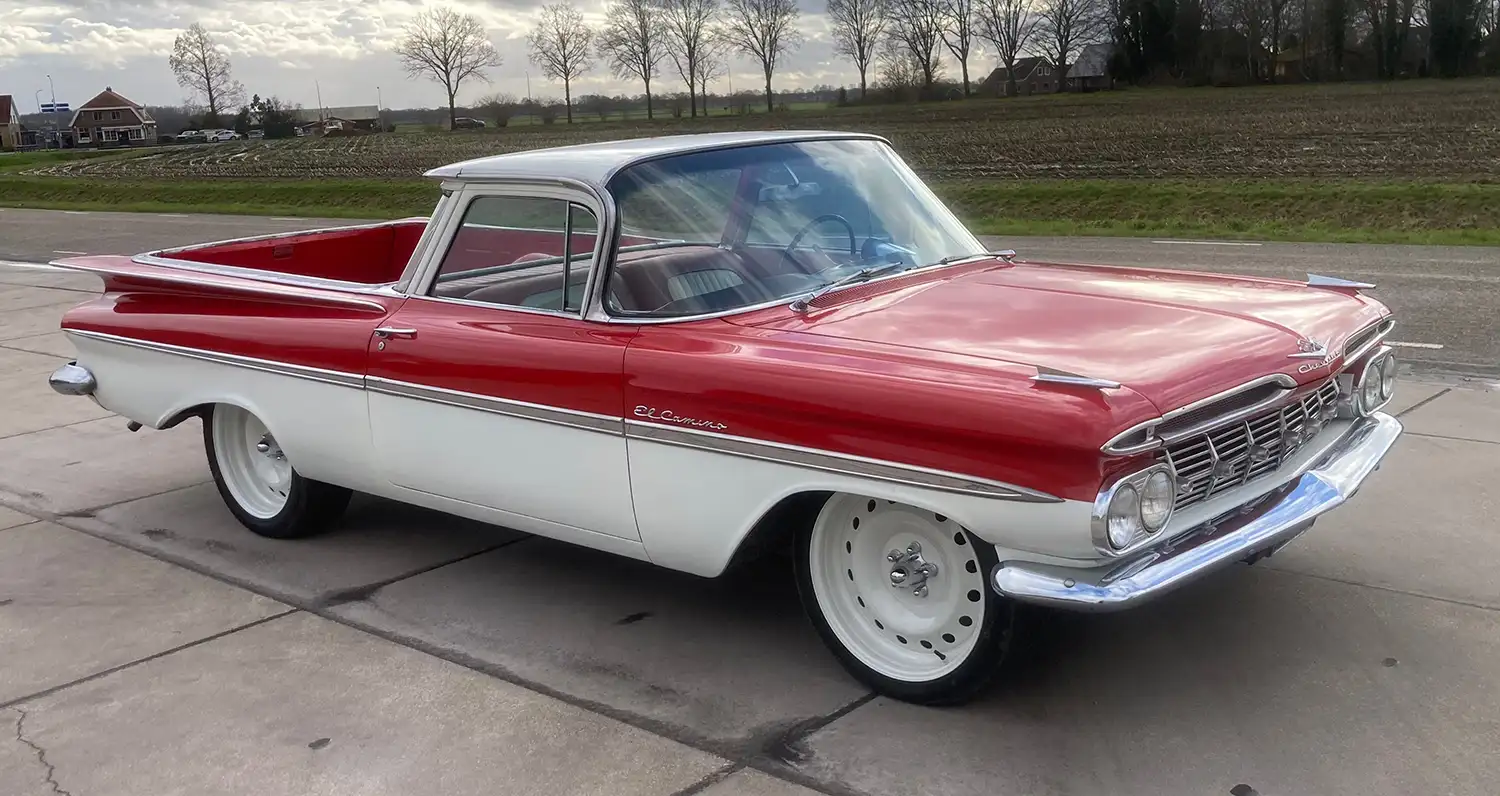 1959 Chevy El Camino: Red and White Delight – A Restored Classic