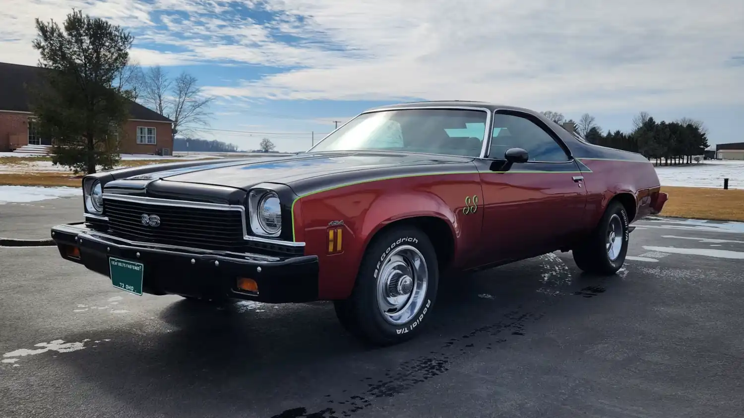 Black and Burnt Blaze: 1973 Chevrolet El Camino SS, A 454-Powered Muscle Pickup