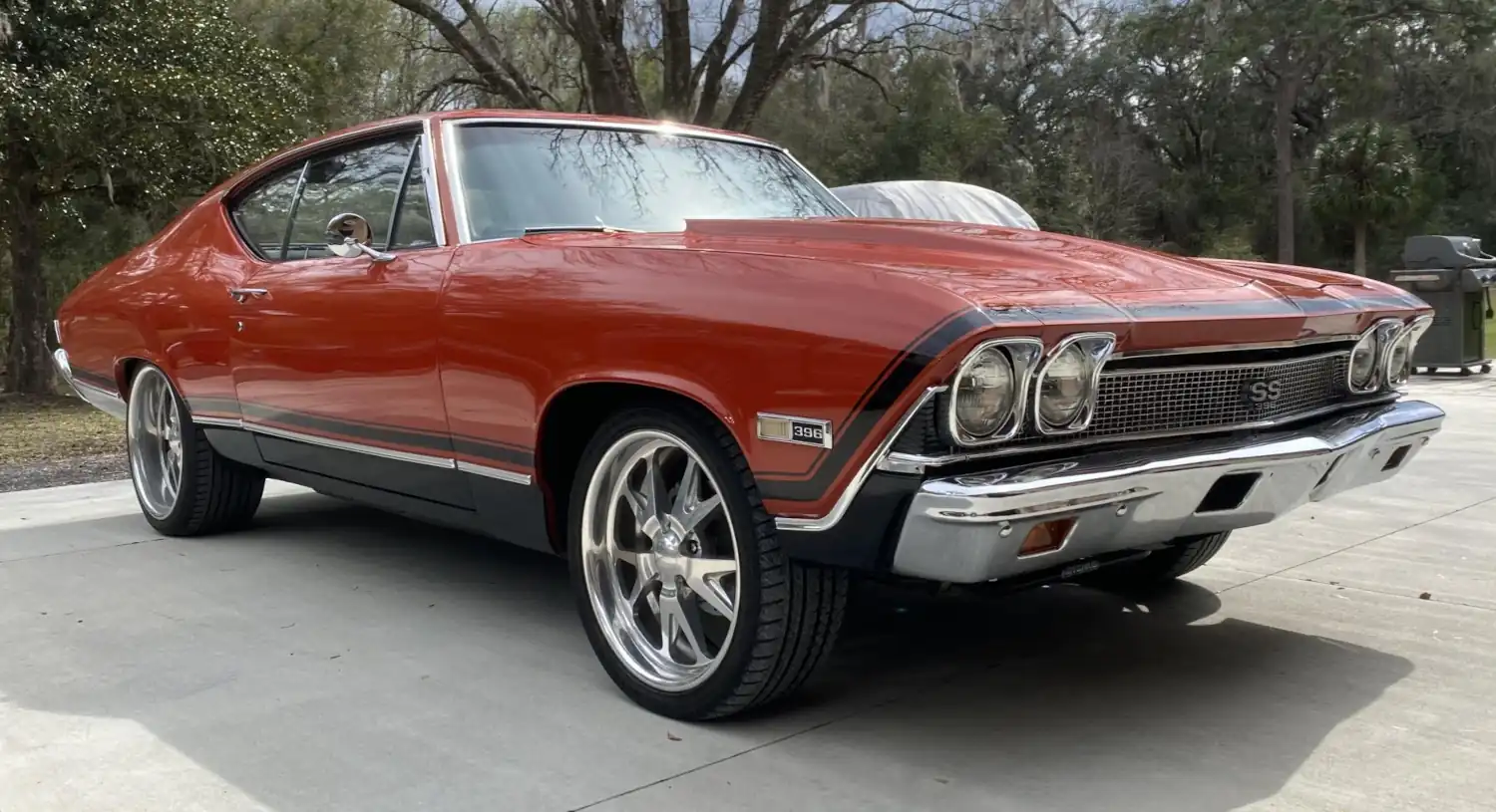 Inferno Intensity: The 1968 Chevrolet Chevelle SS396, A 509 Merlin V8 Beast in Orange and Black