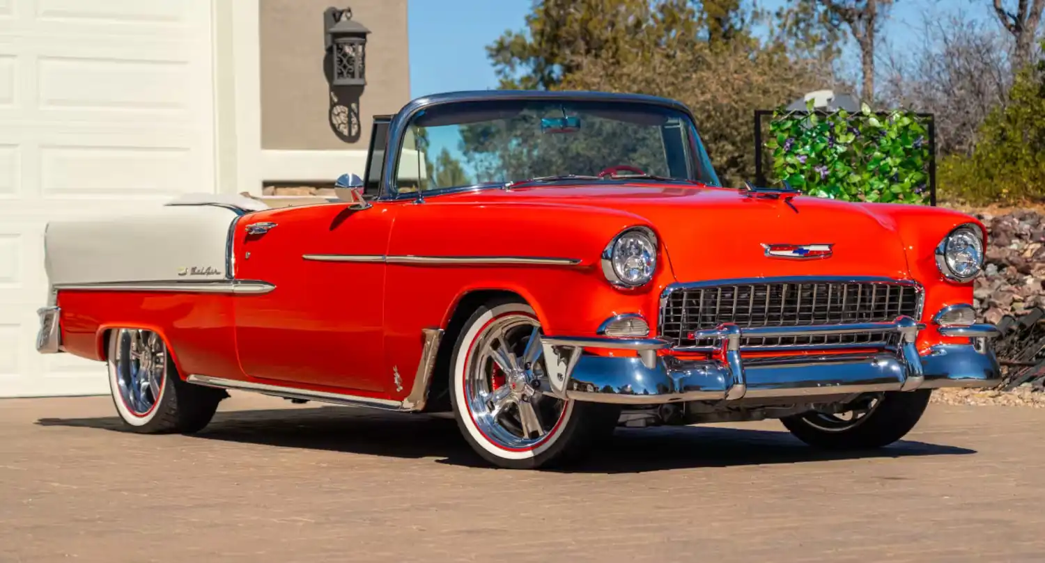 The Red and Beige Rocket: A 1955 Chevrolet Bel Air Convertible Reimagined