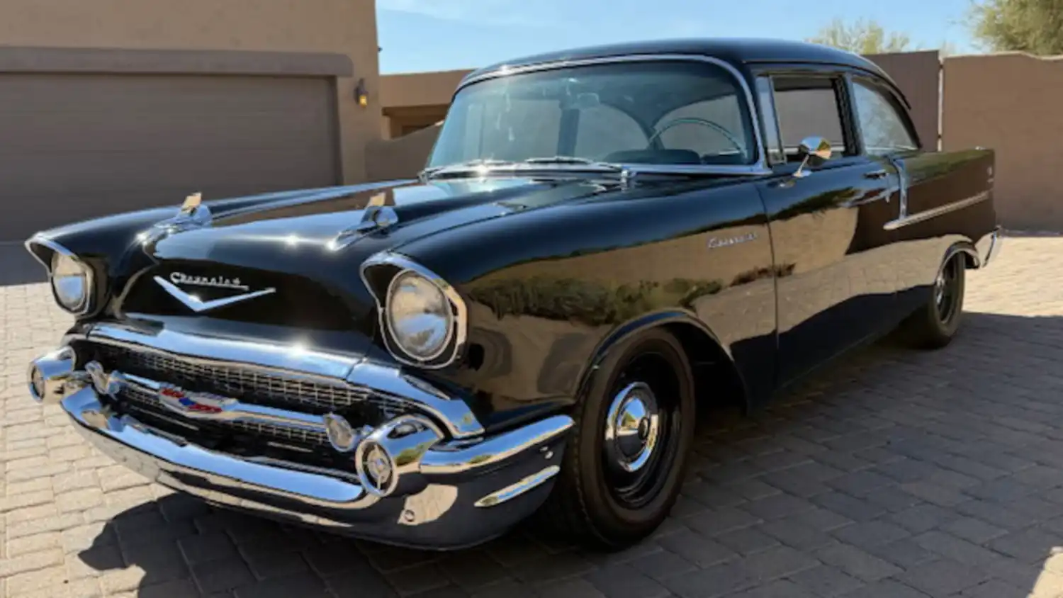 Black Bandit: 1957 Chevrolet 150, 383 Stroker Power and 6-Speed Thrills