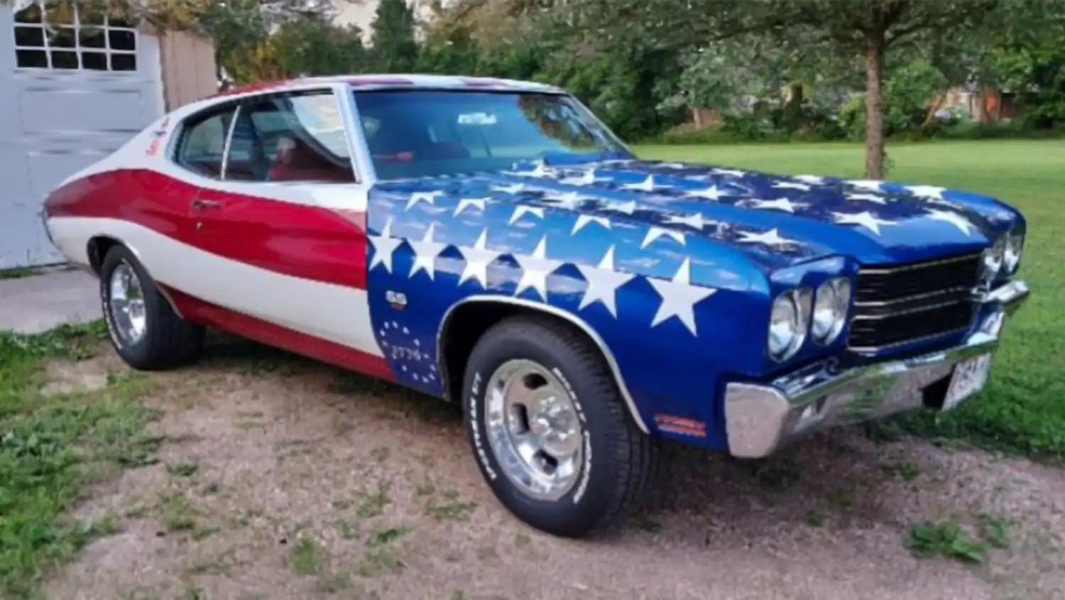 Patriotic Powerhouse: 1970 Chevrolet Chevelle with 454/450 HP V8 and Rotisserie Restoration