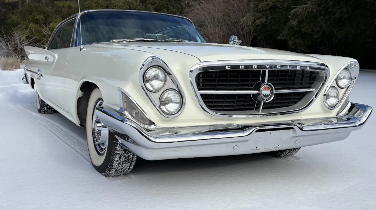 Alaskan White Elegance: 1961 Chrysler 300G Hardtop Coupe with Refreshed Power