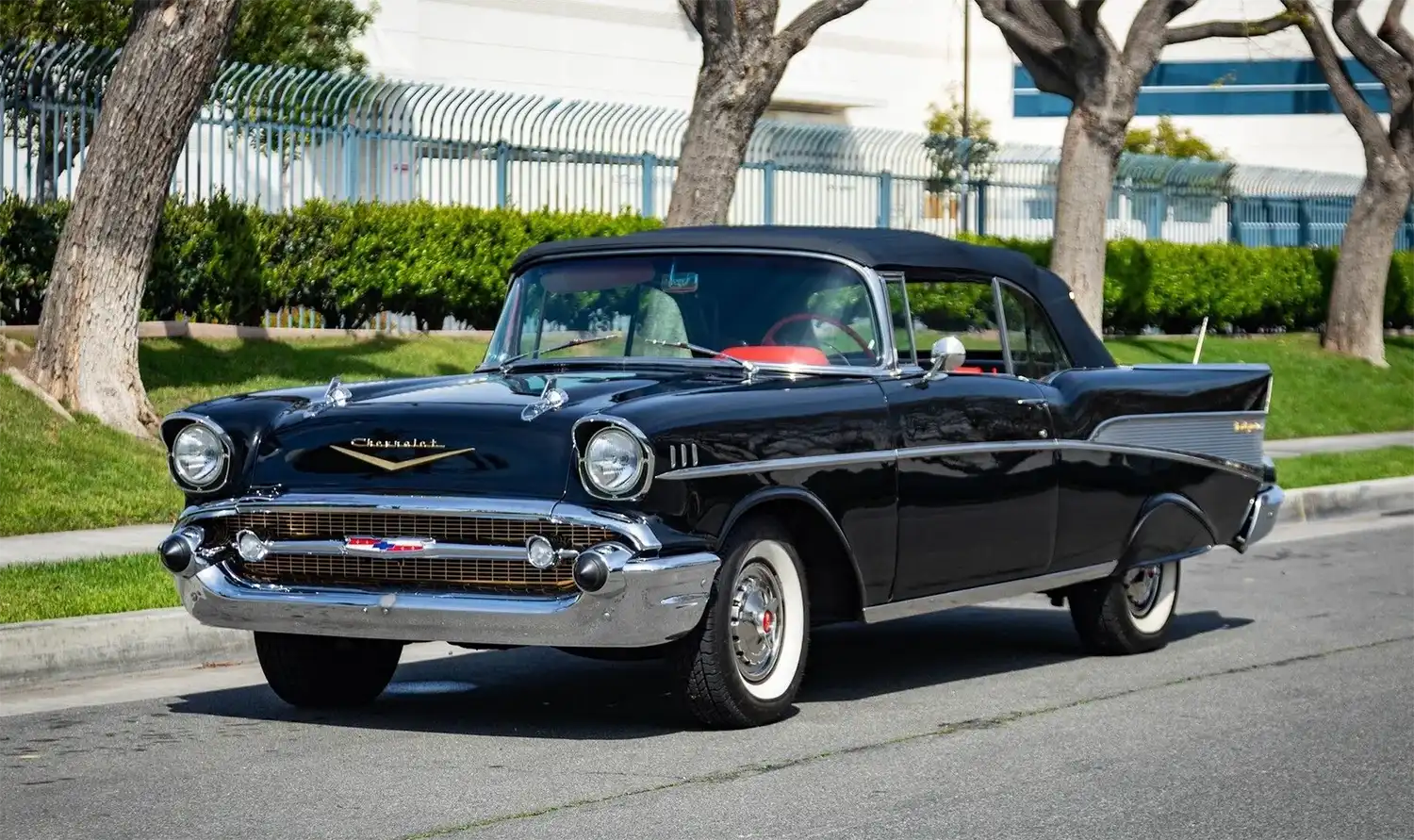 Onyx Black Beauty: Restored 1957 Chevrolet Bel Air Convertible with 283 V8