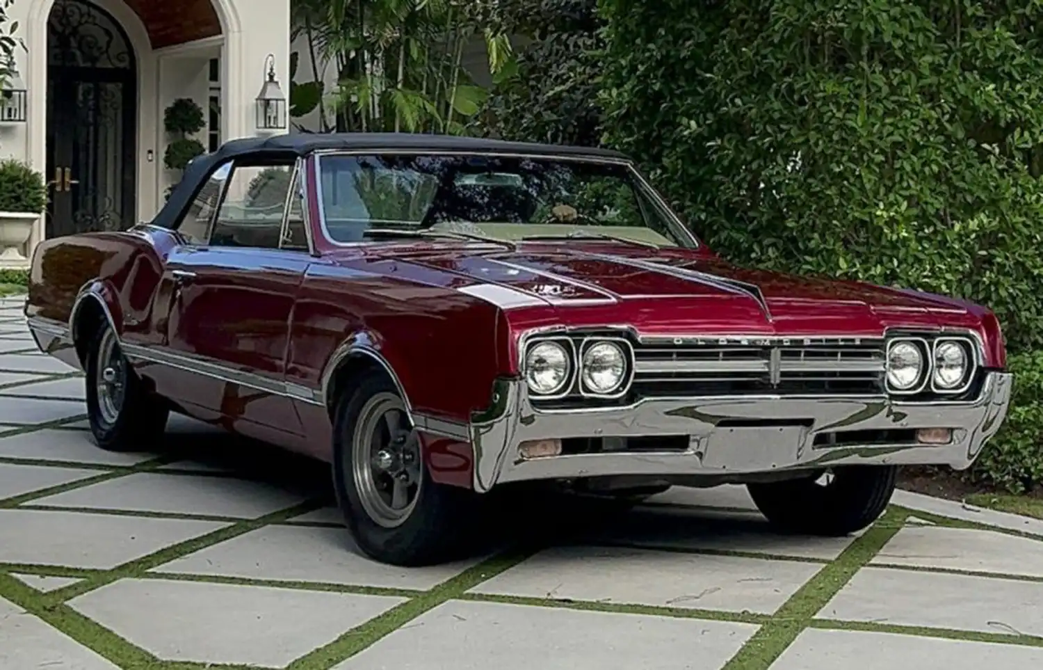 Burgundy Breeze: 1966 Oldsmobile Cutlass Convertible with Recent Refresh