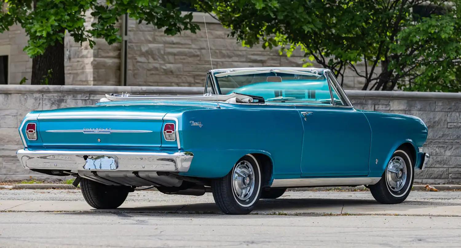 Timeless Teal: Discover the 1963 Chevrolet Nova Convertible
