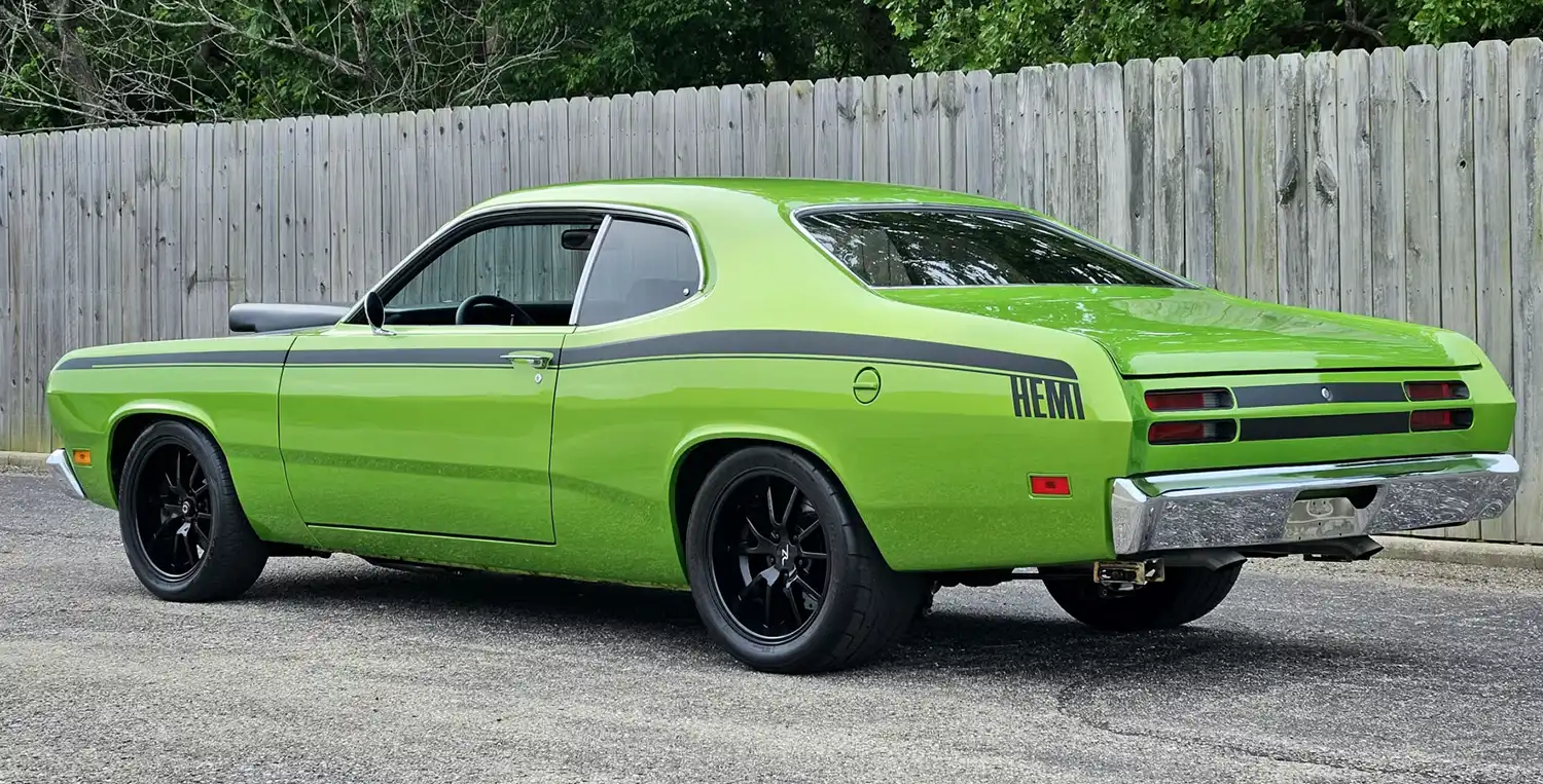 1971 Plymouth Duster: Modern Hemi Power in Snakeskin Green
