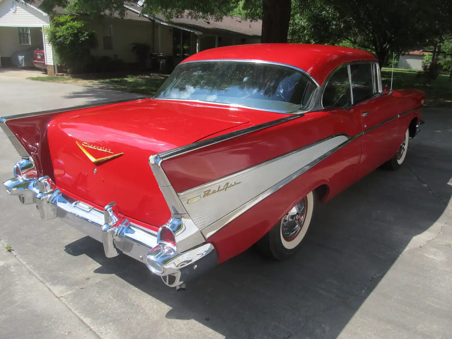 Restored Beauty: The Red 1957 Chevrolet Bel Air Hardtop