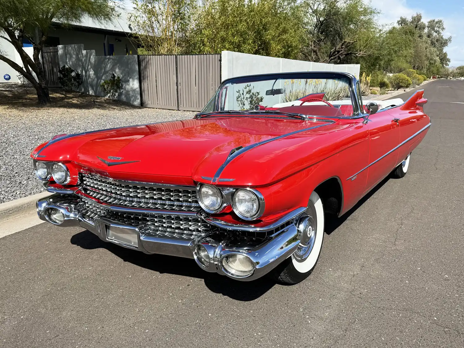 Crimson Cruiser: The Elegance of a Refurbished 1959 Cadillac Series 62 Convertible