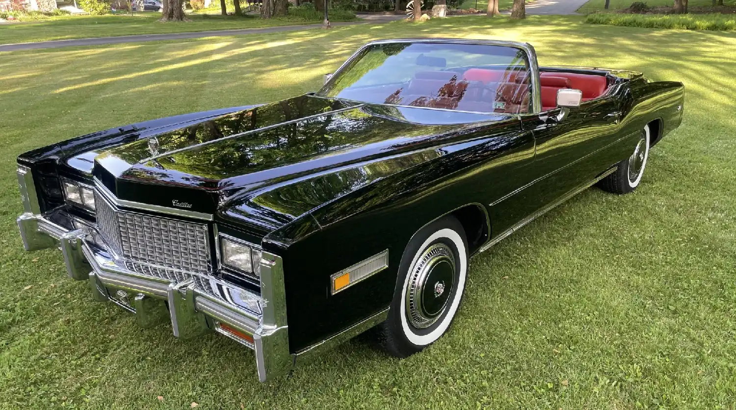 Sable Black Splendor: Relive the Golden Age with a 1976 Cadillac Eldorado Convertible