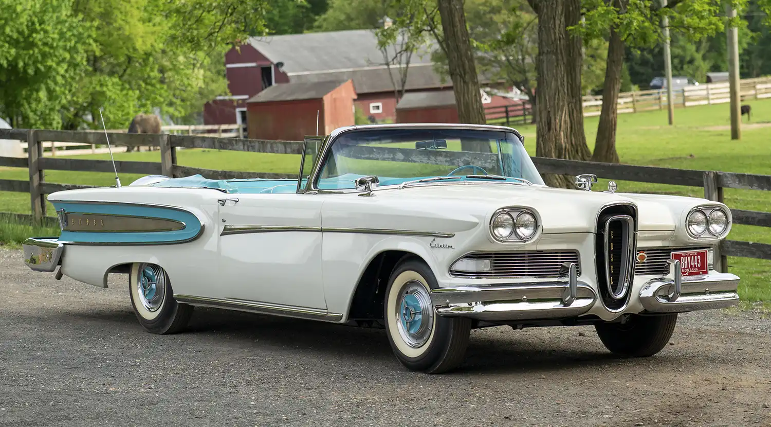 Frost White 1958 Edsel Citation Convertible Stuns With Style