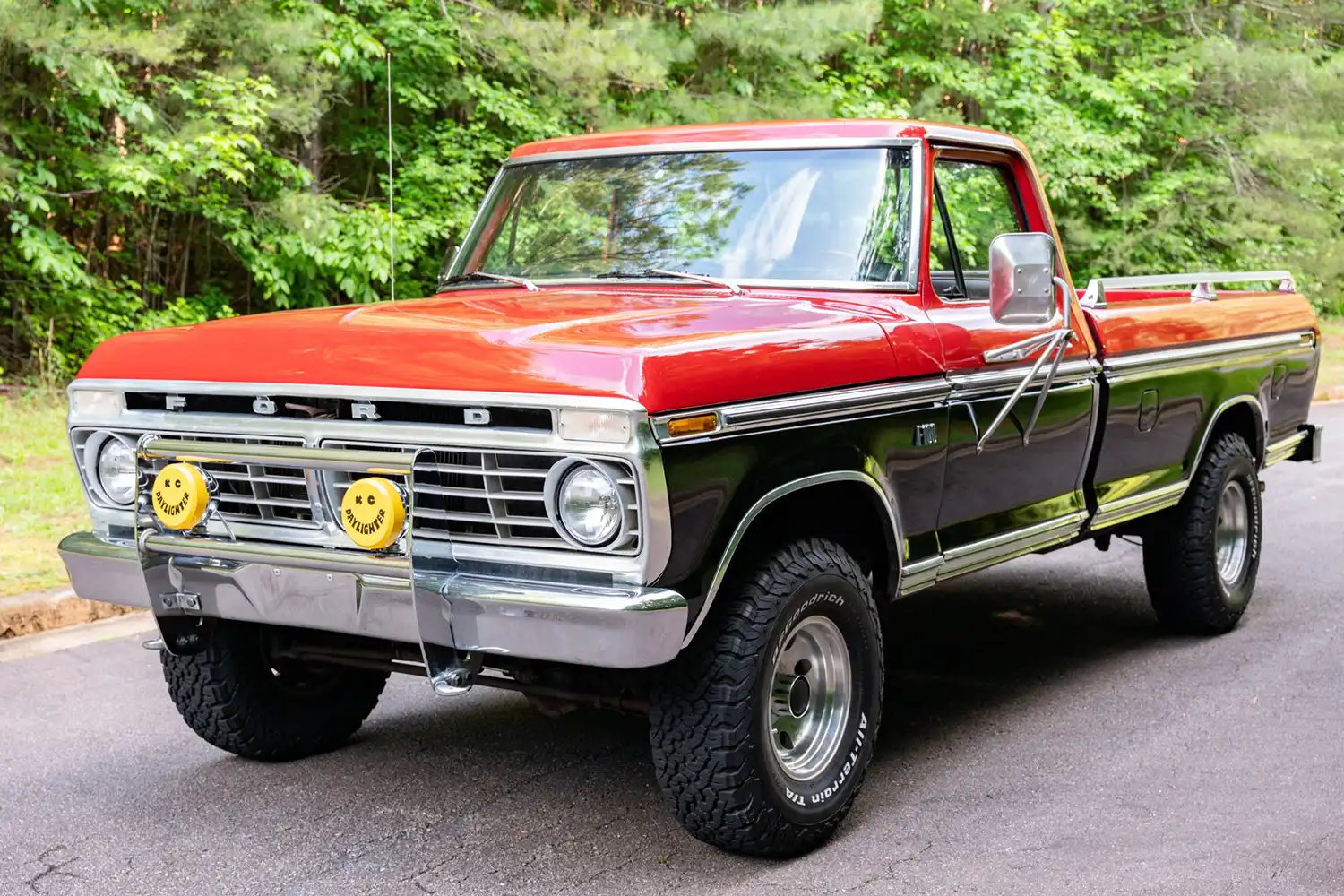 Candyapple Red 1975 Ford F-100 Ranger XLT 4×4 with V8 Power