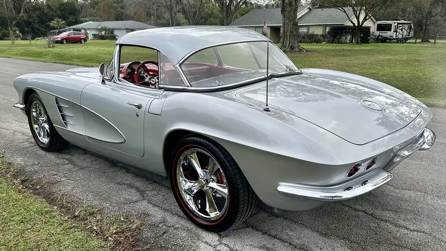 This 1961 Corvette Custom Convertible Is Pure Silver Style