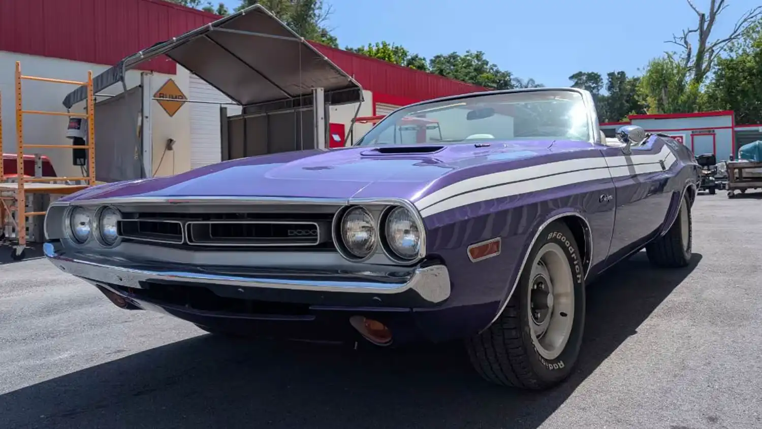 Purple Glory: 1971 Dodge Challenger Convertible Shines Bright
