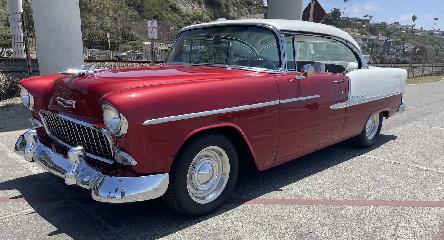 Restored and Ready: 1955 Chevrolet Bel Air in Red and Pearl