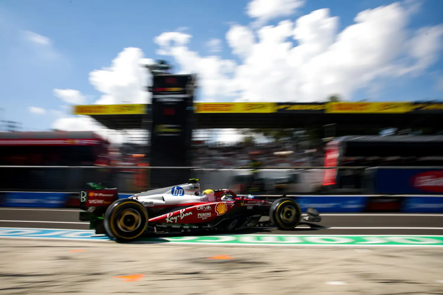 Hamilton Tops Ferrari Front Row in Monza Free Practice 1 Drama